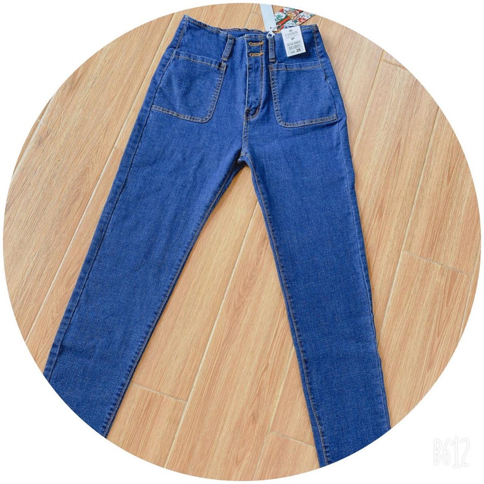 Quần Jeans Nữ Phối Túi Trước Thời Trang