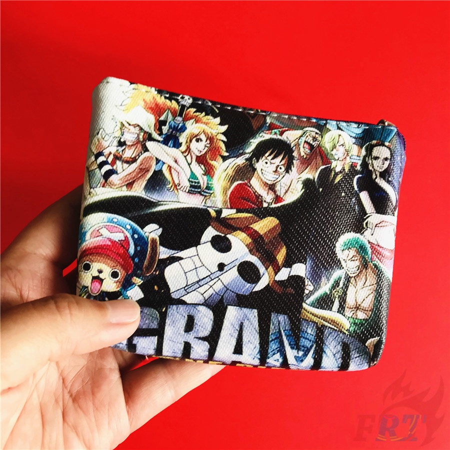 ❀ Ví Tiền Xu ONE PIECE Q-1 ❀ 1 Ví Da PU Cầm Tay In Hình Anime One Piece