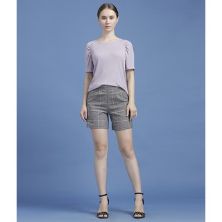 Áo thun cổ tròn nữ Callia Rosa tee tay lửng (Tím nhạt/Xanh)