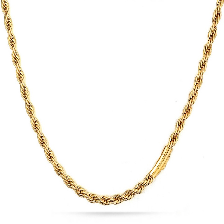 Dây chuyền nam inox kiểu buộc tàu khóa vip mạ vàng siêu đẹp, sang trọng, đem lại đẳng cấp cho người đeo