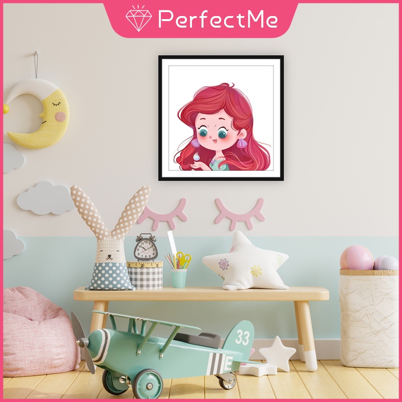 Bộ tranh đính đá 5D họa tiết hoạt hình công chúa Disney độc đáo kích thước 30x30cm