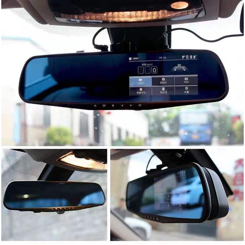 Camera hành trình tràn viền kiêm gương chiếu hậu full HD 1080P tích hợp camera sau lùi xe cho ô tô Rear View Mirror