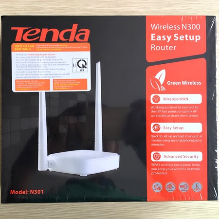 Bộ phát wifi Tenda N301 2 Râu Chuẩn N300Mbps, Tenda F9 Xuyên Tường Khỏe Chuẩn N600Mbps, tenda F6 - Hàng Chính Hãng