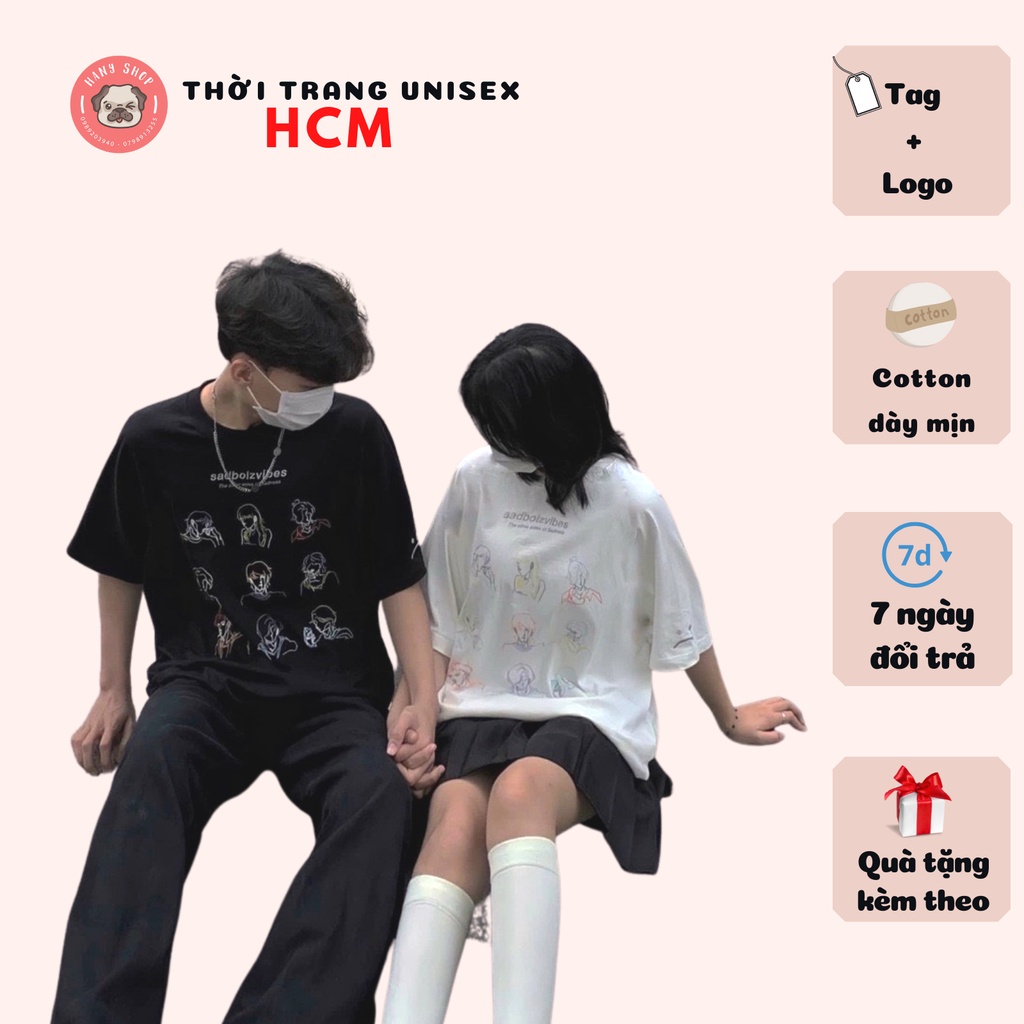 Áo thun Sadboiz Sadboizvibes Toss Tee có logo tem sadboiz, hình in bền và không dính Thời trang Unisex HCM AL158