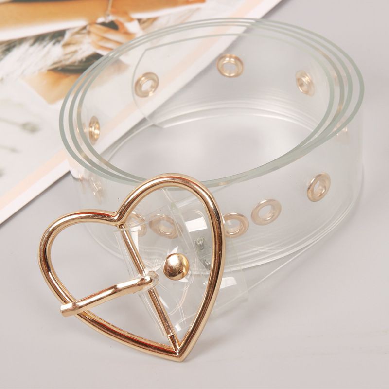 Dây thắt lưng trong suốt khóa nhựa cho nữ