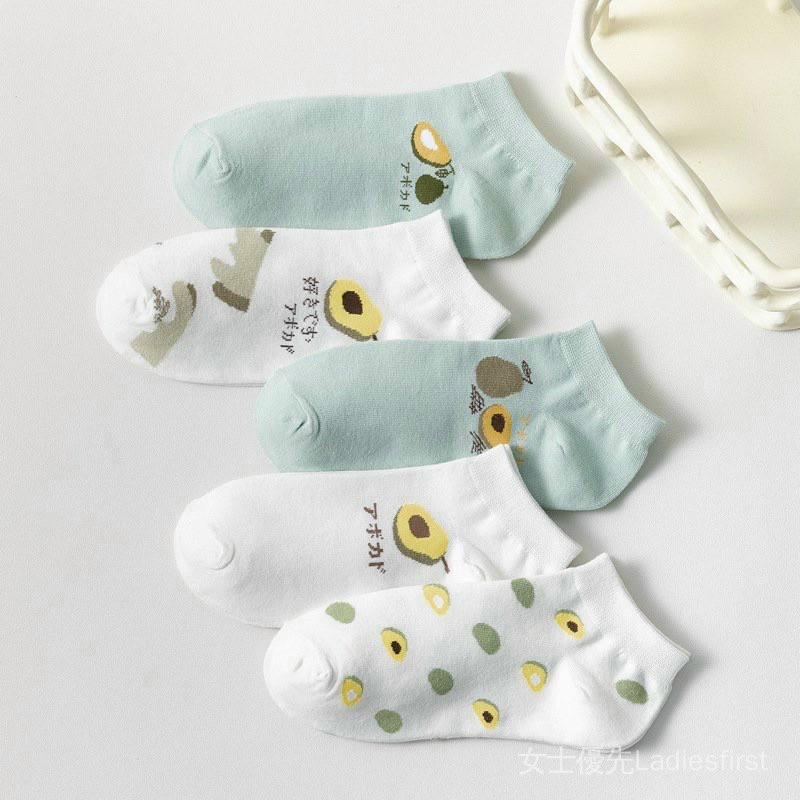 tất nữ cổ ngăn vớ nữ ngắn  hình quả bơ chất cotton co giãn chống hôi chân thấm hút mồ hồi loại 1 alida2010