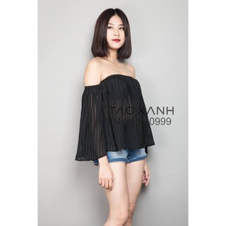 Áo trễ vai nữ Lilium màu đen
