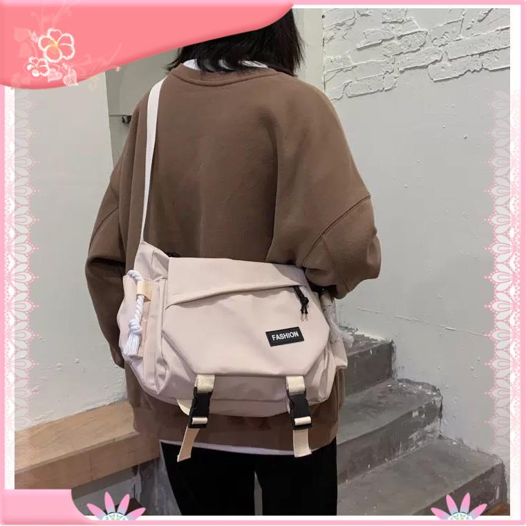 Cặp sách đeo chéo vải chống thấm khóa bấm thời trang BAG U FS125