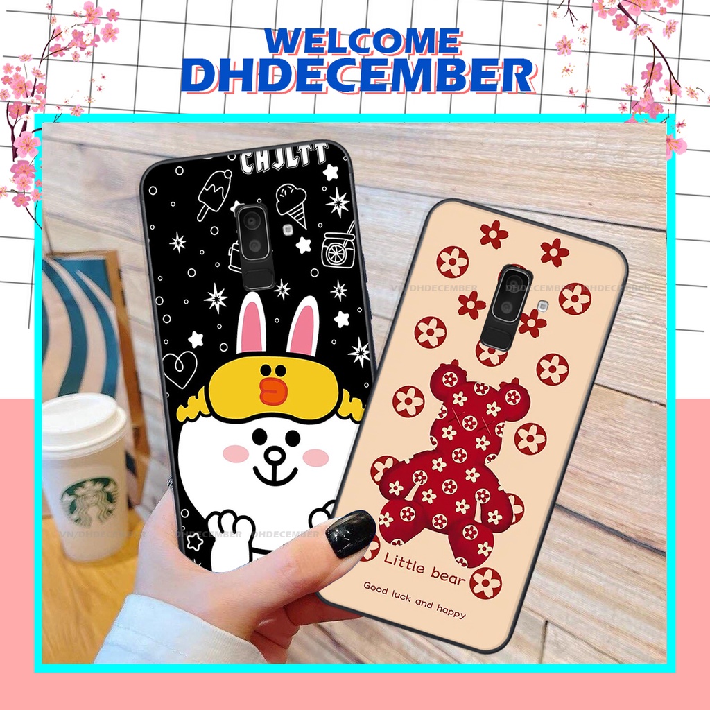 Ốp lưng Samsung Galaxy J8 / A6 PLUS in hình gấu K@ws, gấu nâu, dor@emon RẺ- ĐẸP- BỀN