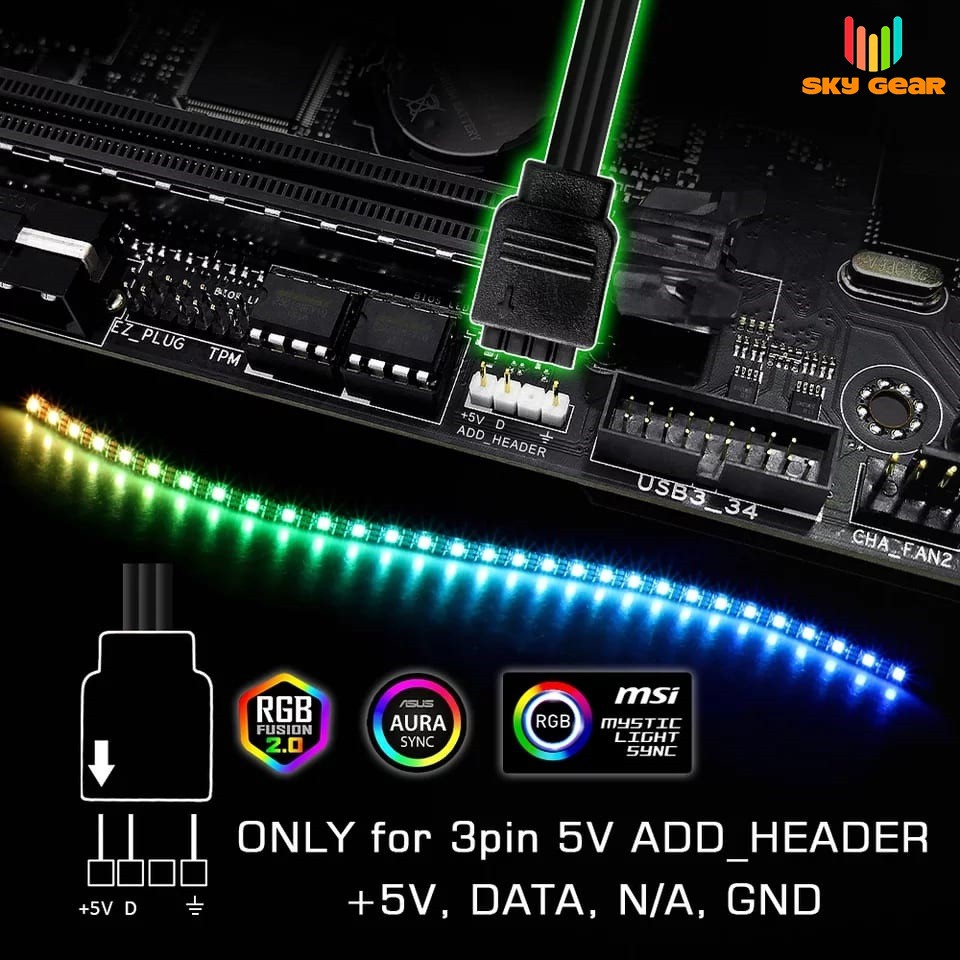 HUB chia LED ARGB 5v 3Pin 10 cổng