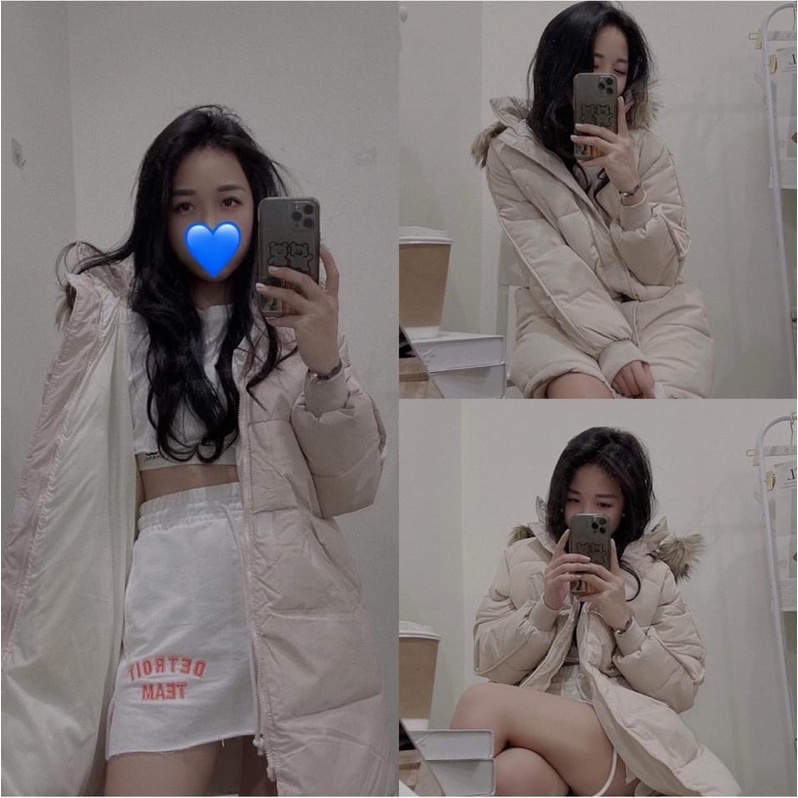 Áo Phao Béo Dáng Dài