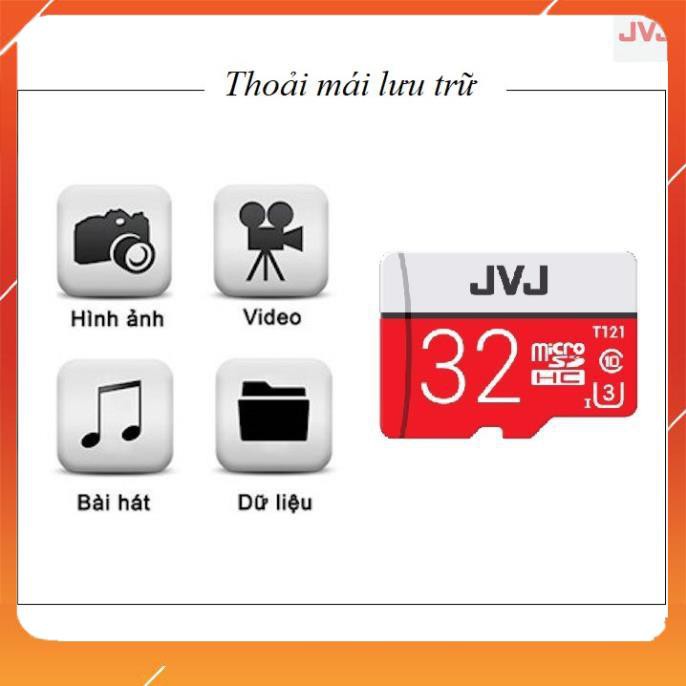 Thẻ nhớ 32Gb JVJ Pro U3 Class 10 ✨CHÍNH HÃNG –Thẻ nhớ chuyên dụng cho CAMERA tốc độ cao, camera hành trình, điện thoaị