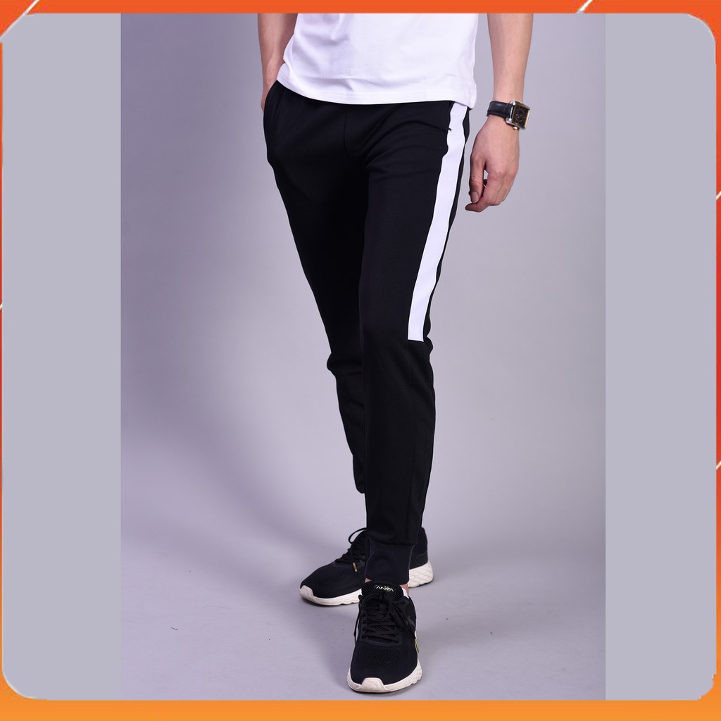 Quần Jogger Nam 1 Sọc Lửng, Ống Bo Chun Phong Cách Thể Thao MT117