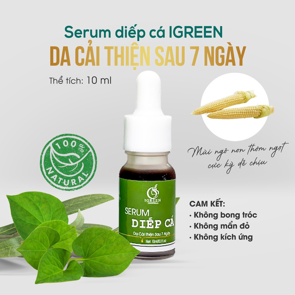 SERUM MỤN DIẾP CÁ - THIÊN NHIÊN - CẢI THIỆN SAU 7 NGÀY - SERUM IGREEN