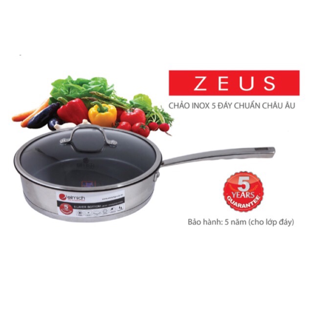 CHẢO CHỐNG DÍNH INOX 304 ELMICH ZEUS  28CM EL0978