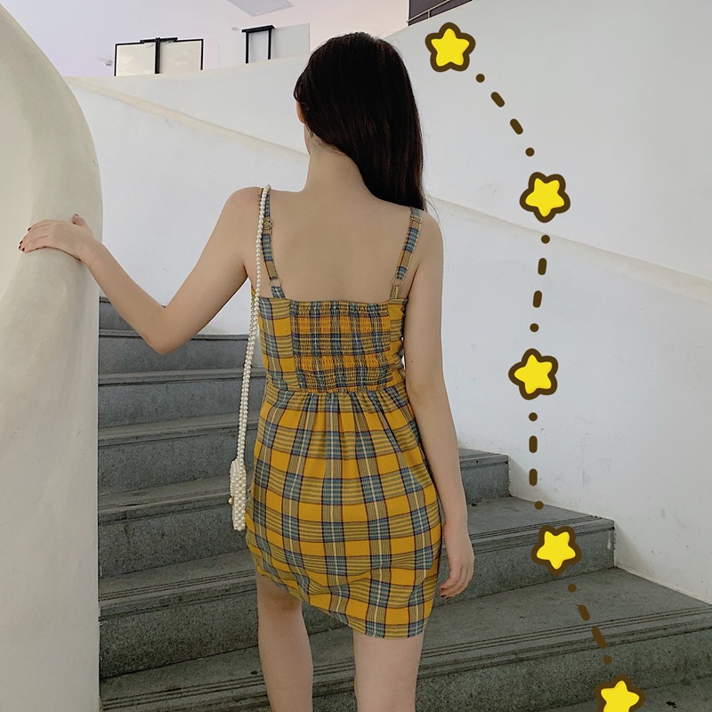 Đầm PERTY dáng ôm in sọc caro thời trang cao cấp cho nữ
