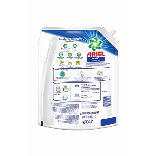 NƯỚC GIẶT ARIEL KHỬ MÙI ẨM MỐC TÚI 2,1KG