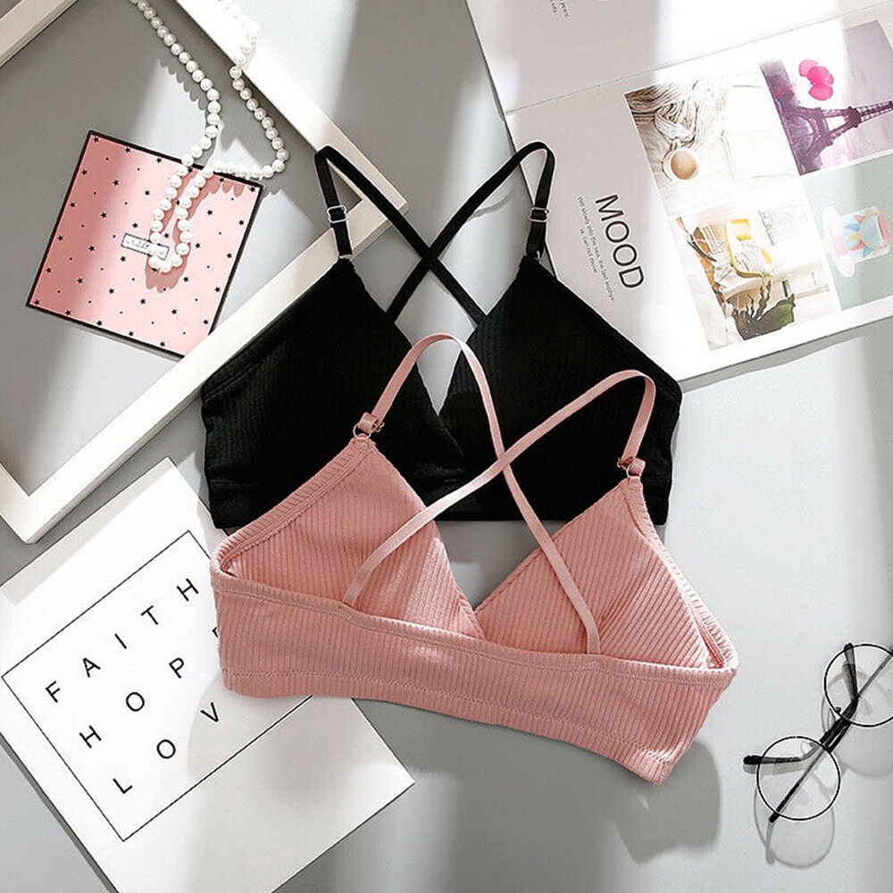 Áo Lót Cotton Đơn Giản Thời Trang Phong Cách Hàn Quốc Cho Nữ