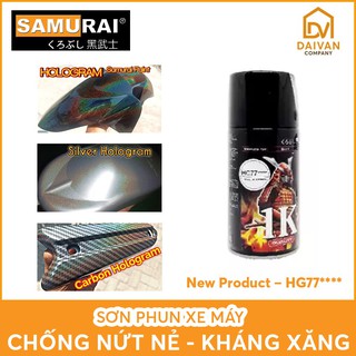 Hot chai sơn samurai hologram hg77** bảy sắc cầu vồng