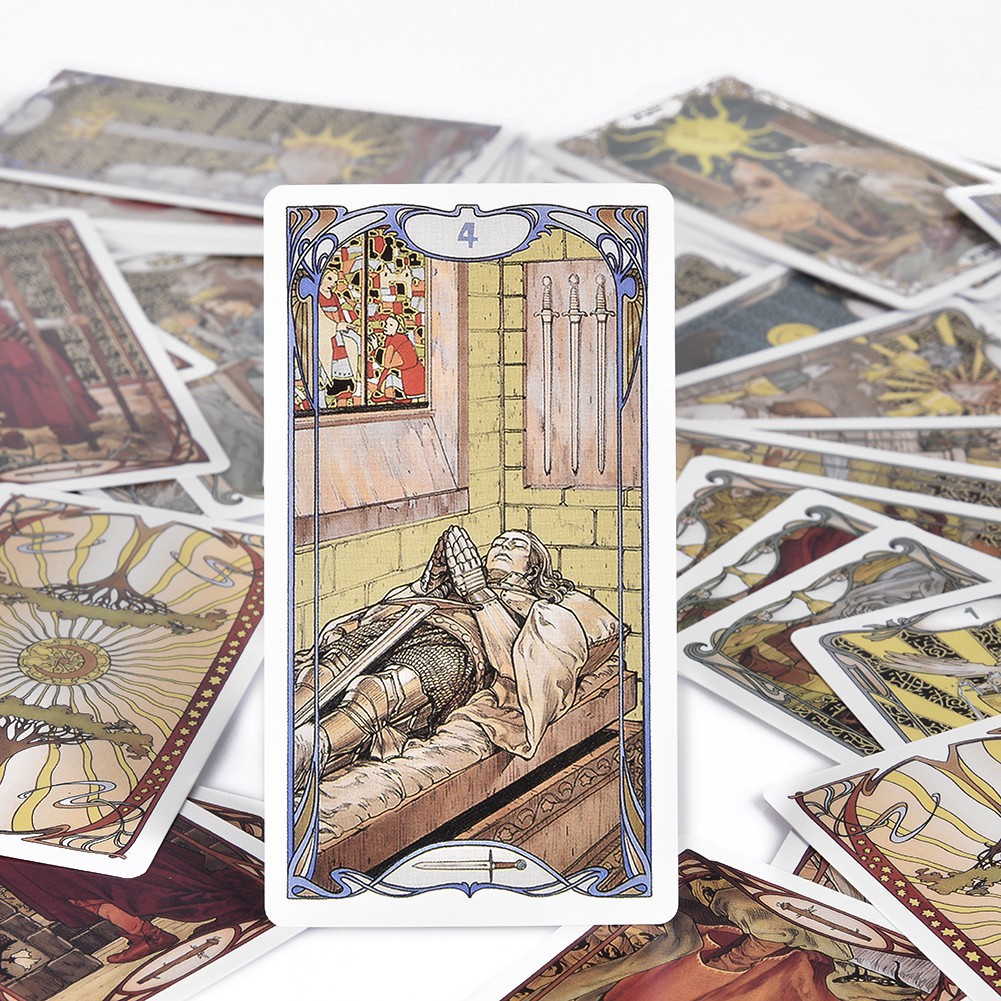 Bộ thẻ bài tarot Golden Art Nouveau có 78 lá  bìa