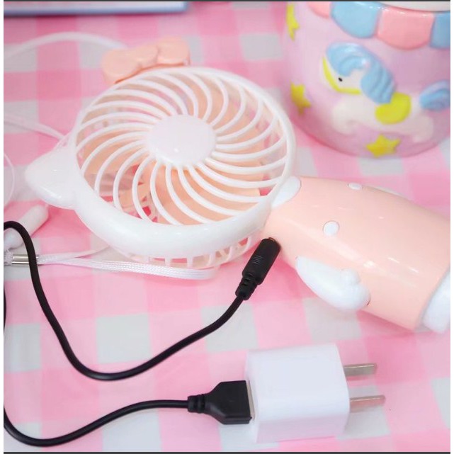 (THANH LÝ) Quạt hello kitty có đèn đứng được (MÈO ĐỨNG)