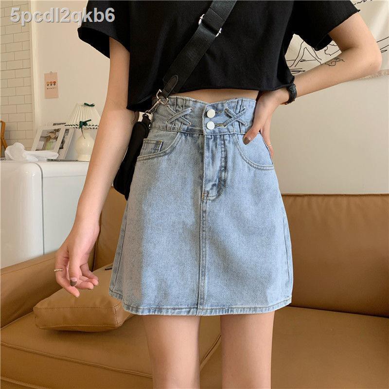 Summer Hàn Quốc thiết kế chân váy ngắn chữ A cạp cao, ôm sát cho nữ, túi đeo ngang hông, thời trang