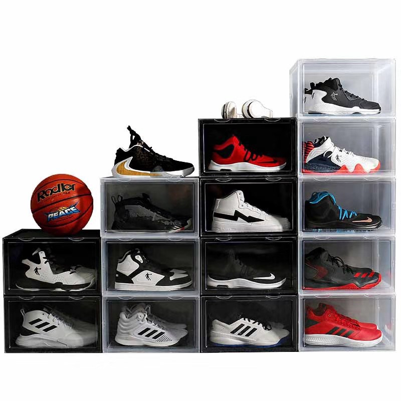 Stackable plastic sports shoe box