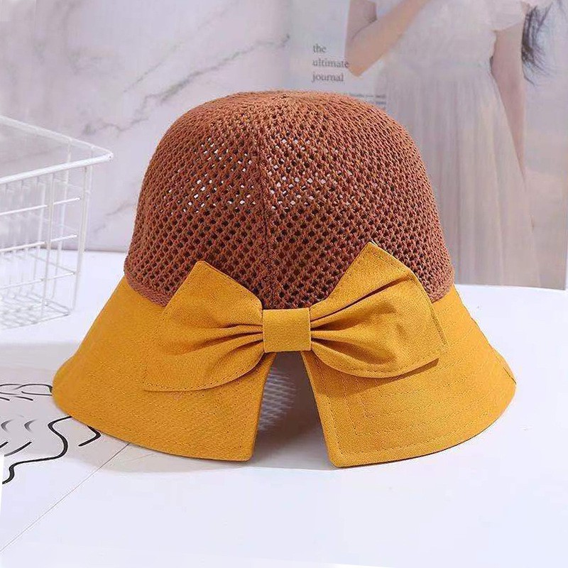Mũ chống nắng đi biển đẹp phối viền nơ nhiều màu chất liệu cao cấp không bai, không nhàu, gấp gọn khi mang theo