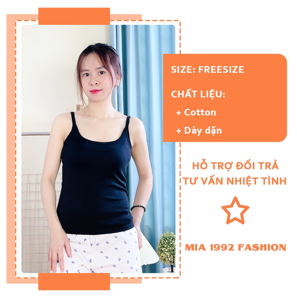 Áo 2 dây MIA 1992 cao cấp - Áo hai dây nữ bản to chất liệu cotton mềm mịn co giãn tốt siêu xinh hot summer 2022 | BigBuy360 - bigbuy360.vn