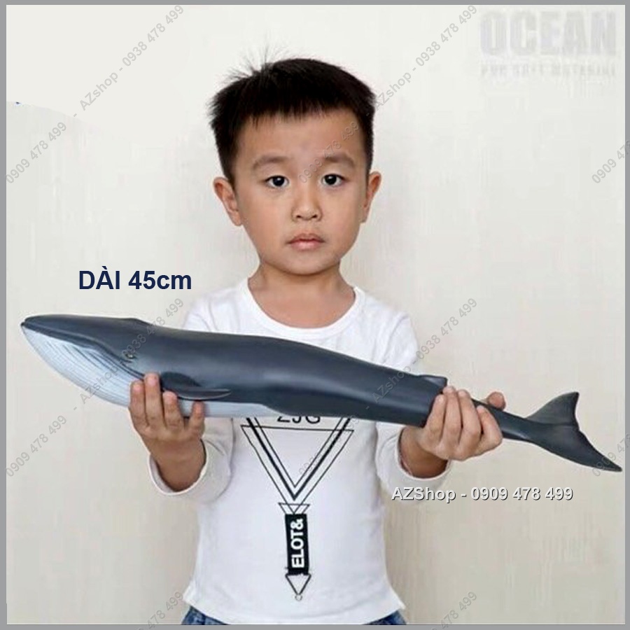 Mô Hình Cá Voi Cá Mập Nhựa Mềm Size Lớn Từ 40cm