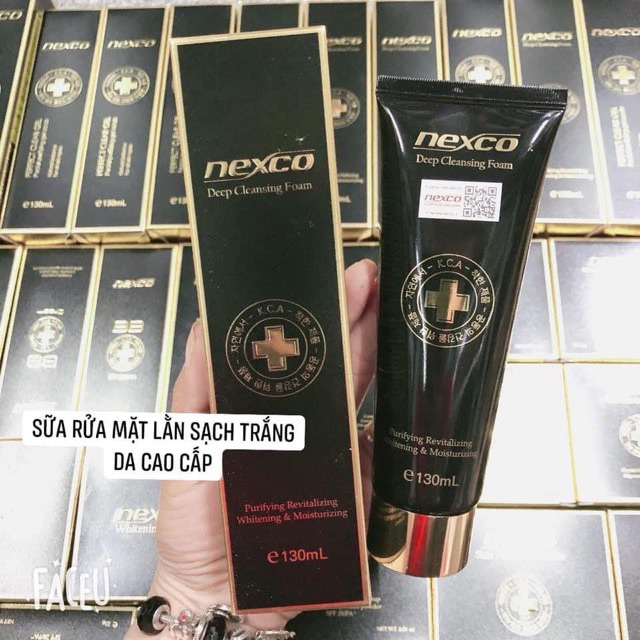 Sưa rửa mặt làm sạch và trắng da cao cấp NEXCO Hàn Quốc 130g