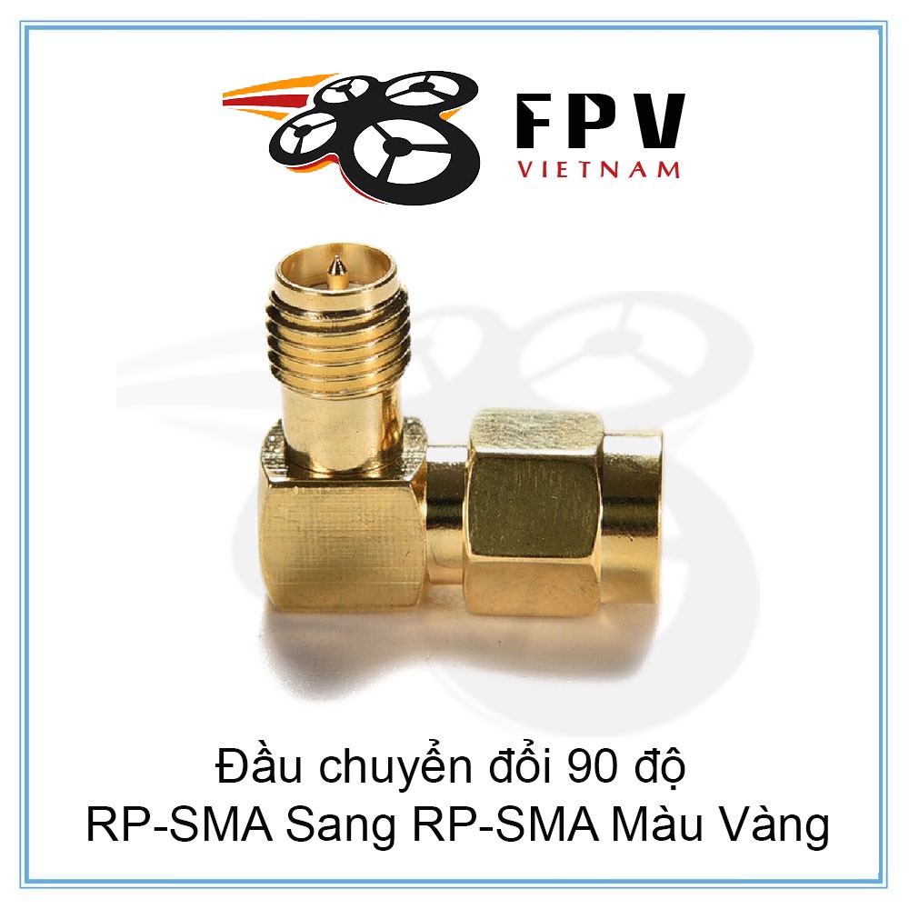Đầu chuyển đổi 90 độ RP-SMA Sang RP-SMA Màu Vàng