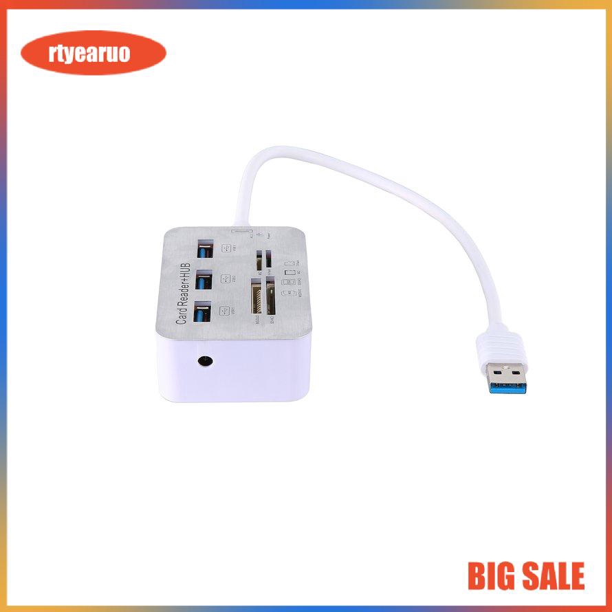 Hub USB 3.0 3 cổng thiết kế đa năng có đầu đọc thẻ