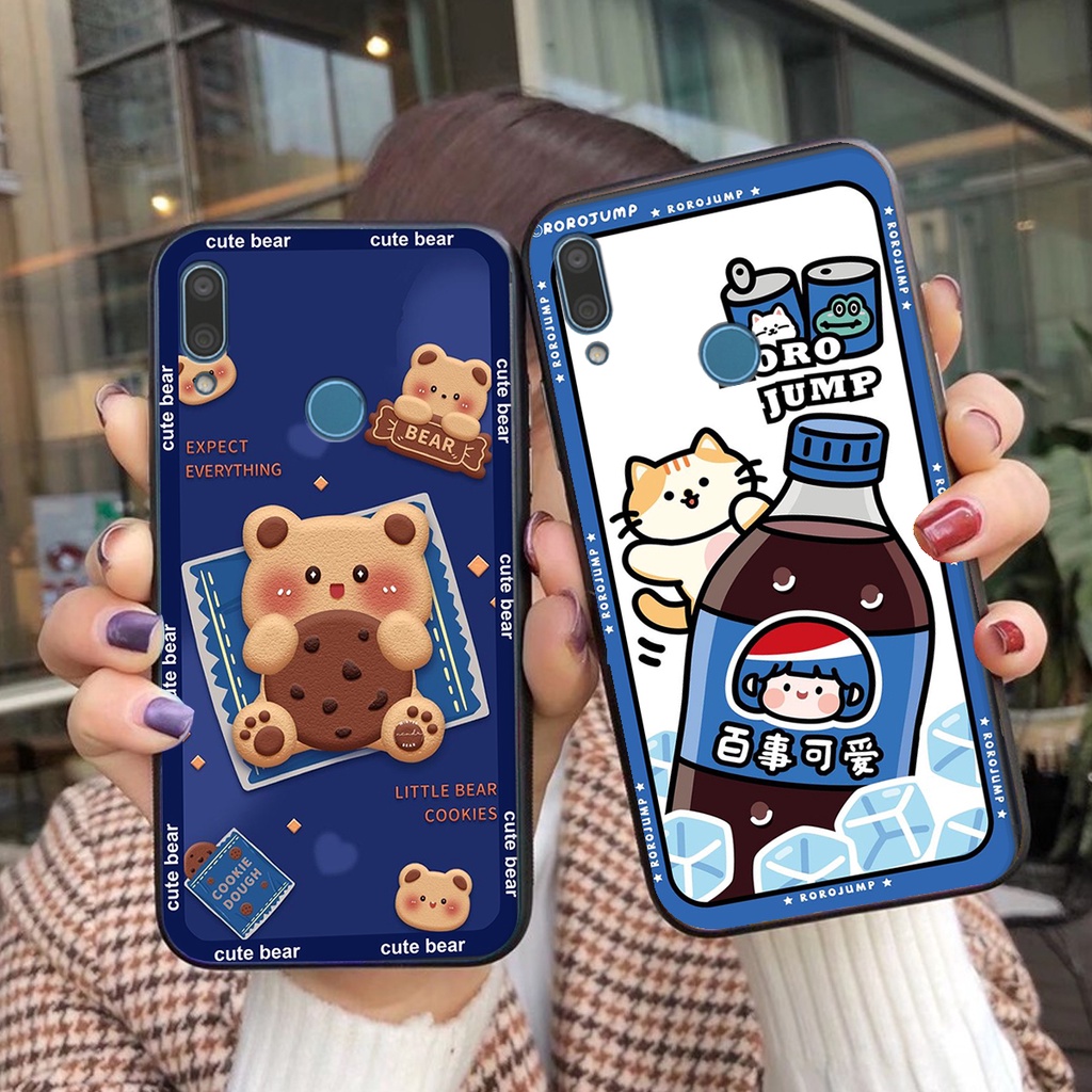 Ốp lưng Huawei Y9 2019 in hình 3D GẤU cute be@r, soda, happy day cực hot ,thời thượng