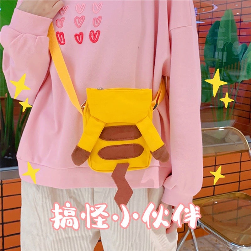Túi Đeo Chéo Vai Hình Pikachu Dễ Thương 2022 Thời Trang Cho Nữ