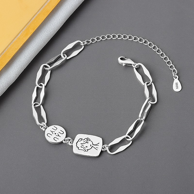 Vòng Tay Kim Loại Mặt Hình Hoàng Tử Nhỏ Phong Cách Vintage Cho Nữ