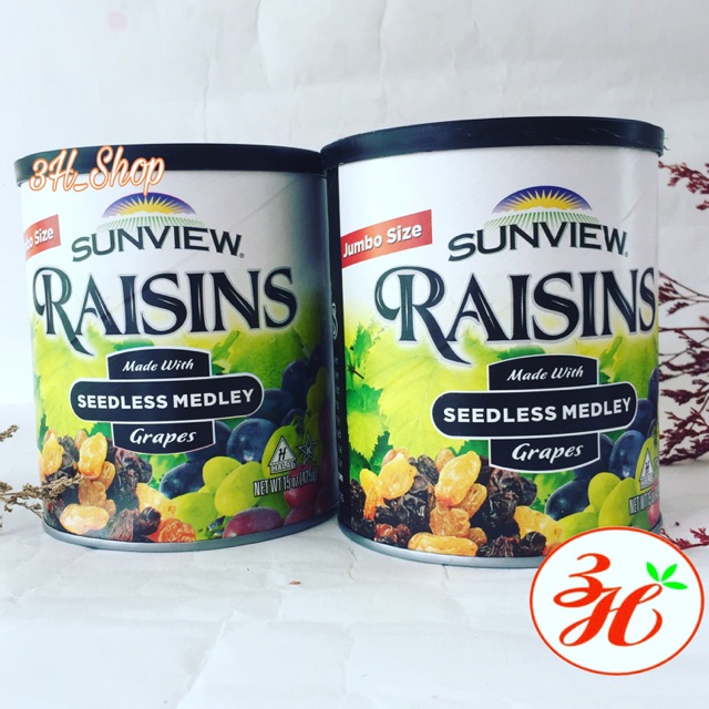 [Hang chinh hang] Nho khô hổn hợp, vị chua tự nhiên, ngọt thanh, ko tẩm đường - Mỹ