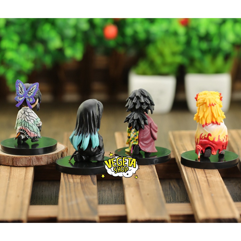 Mô hình Kimetsu No Yaiba - Mô hình thanh gươm diệt quỷ - Set 4 trụ cột Tokito Giyu Shinobu Rengoku - Cao 6,5cm