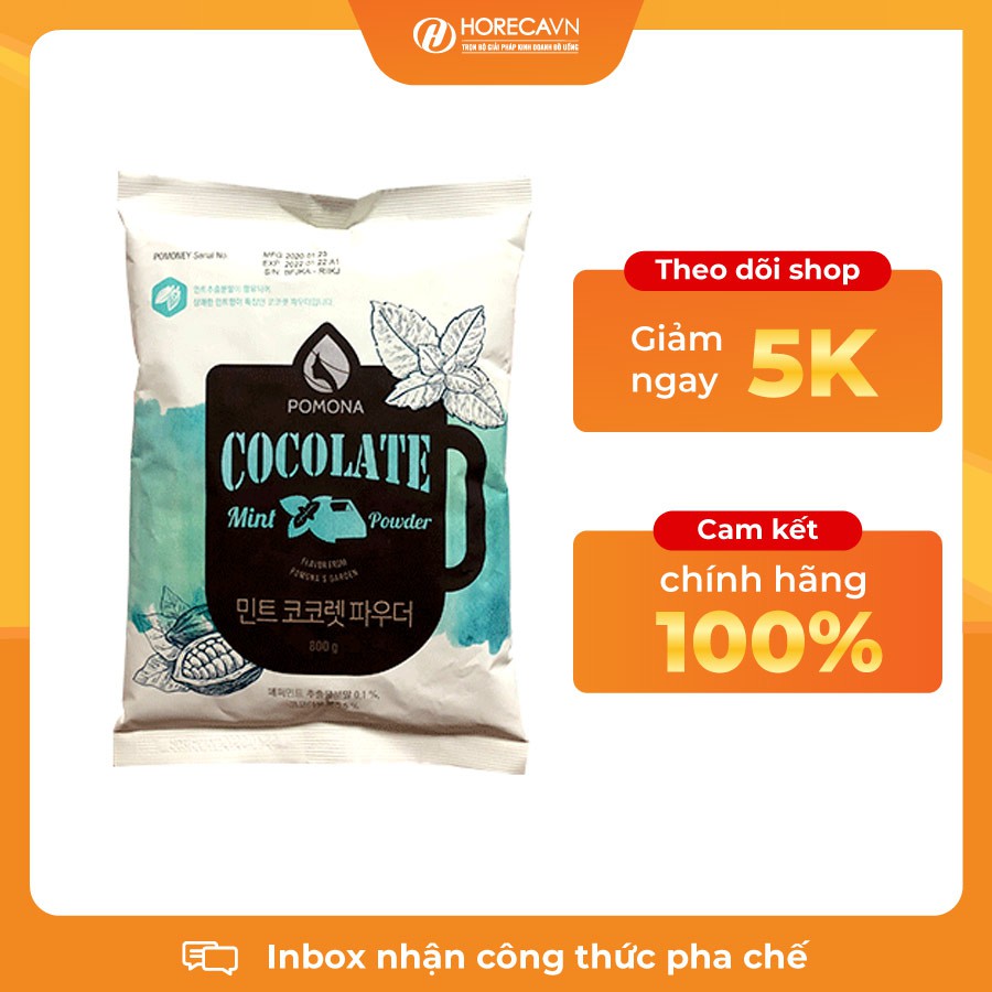 Bột Socola Bạc Hà Pomona 800g - Pomona Mint Chocolate Powder- Hạn Sử Dụng 21/4/2024
