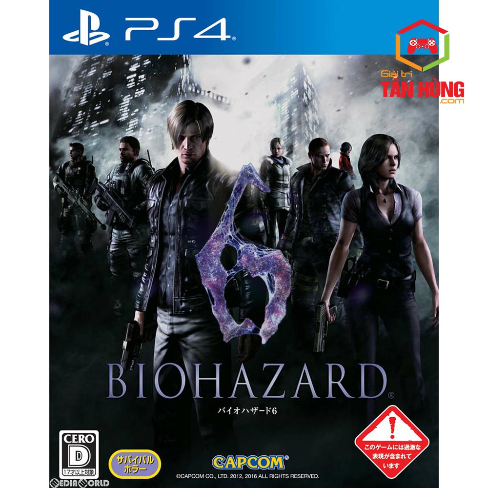 Đĩa Game PS4 Resident Evil 6