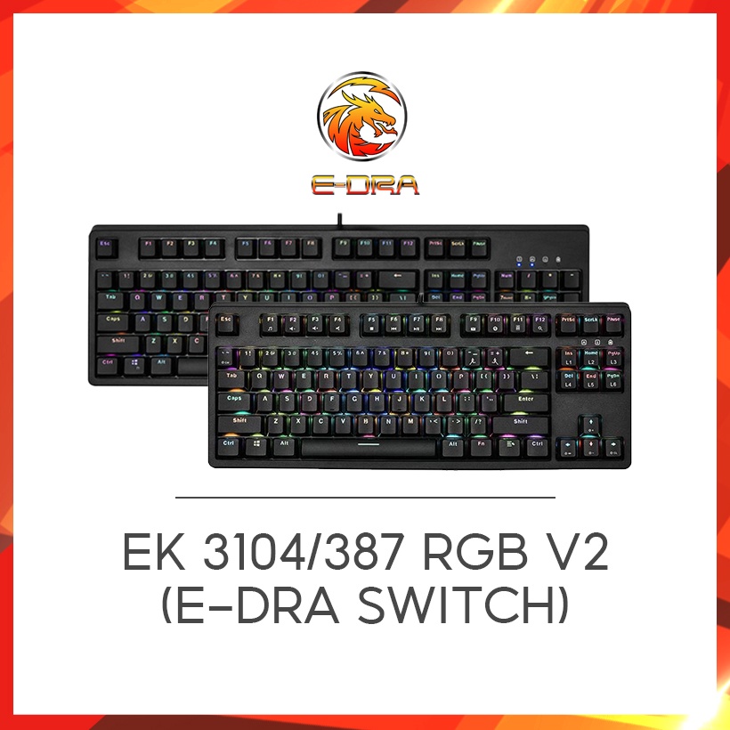 Bàn phím cơ EK 3104/387 RGB v2  hàng chính hãng bảo hành 24 tháng