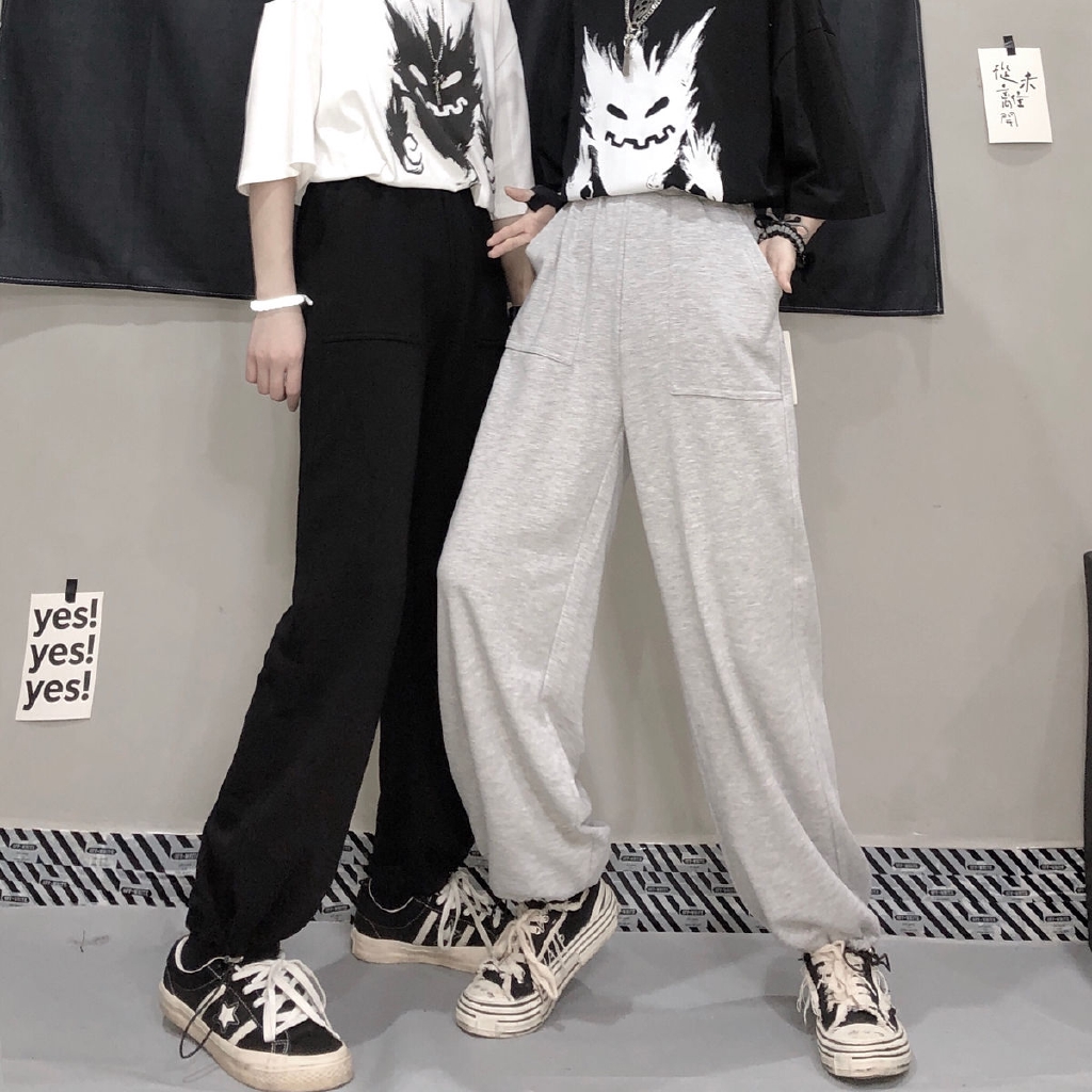 Quần Dài Thể Thao Ống Rộng Lưng Thun Co Giãn Tốt Thời Trang Mùa Thu 23 A576