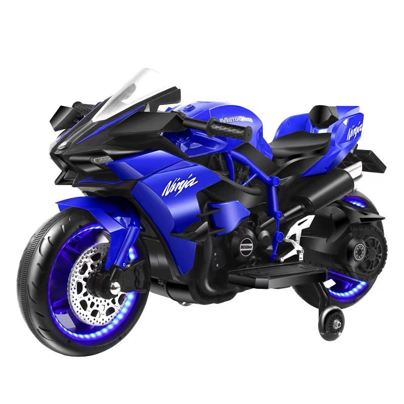 Xe máy điện moto 3 bánh Ninja H2R siêu thể thao đồ chơi cho bé tự lái (Đỏ-Hồng-Xanh-Đen-Trắng)