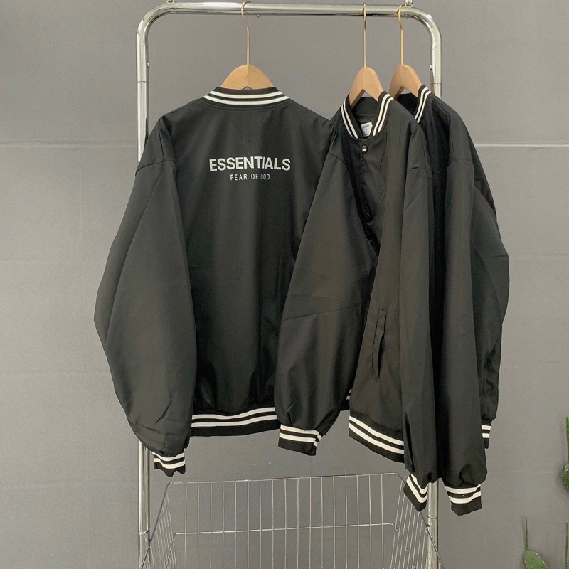 ÁO BOMBER DÙ ESSENTIALSS BASIC FORM UNISEX NAM NỮ (hình chụp thật)