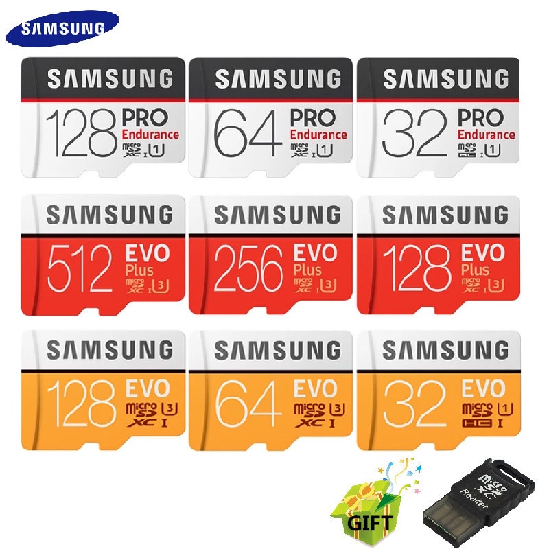 Thẻ Nhớ Microsd 256G 128G 64G 32GB C10 4K Ultra HD Microsdc / SDHC Cho SAMSUNG EVO Plus / PRO
