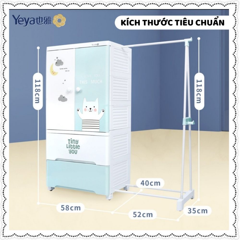 Tủ để quần áo cho em bé ,trẻ sơ sinh zozon ,tủ nhưa đựng đồ chơi, dồ dùng mỹ phẩm mini 3,4,5,6 tầng có bánh xe khóa chốt