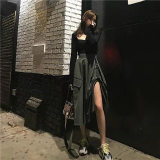 [ORDER+ẢNH THẬT Chân váy xòe hở đùi Ulzzang cá tính