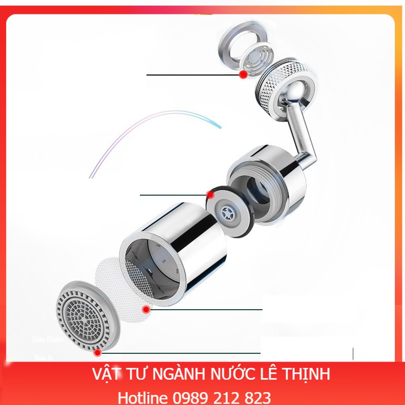 Đầu nối nối vòi nước thông minh xoay 720 độ tăng áp lực nước phù hợp với nhiều loại vòi giá sỉ