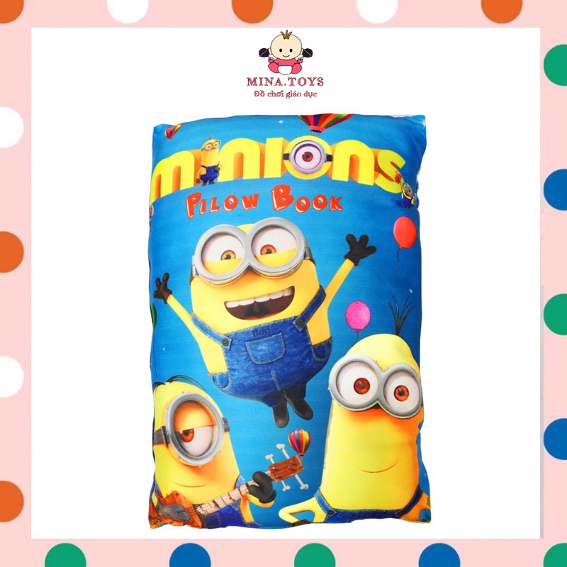 GỐI SÁCH VẢI - CHỦ ĐỀ MINIONS - Món quà độc đáo và vô cùng bổ ích dành cho bé yêu