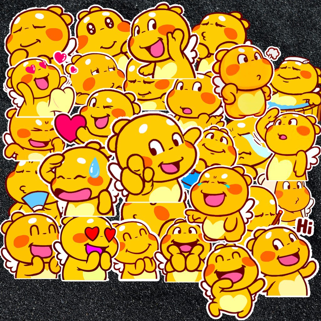 Set 40 cái Sticker QooBee Cute dán trang trí laptop, máy tính bỏ túi, vali, điện thoại, đàn ghita, hộp bút,đt,...